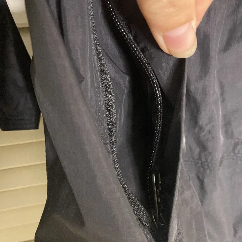 THE NORTH FACE CITY RAIN TRENCH Coat JACKET Belted WOMENs XS Black Nylon No Hood